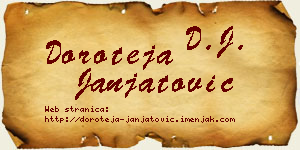Doroteja Janjatović vizit kartica